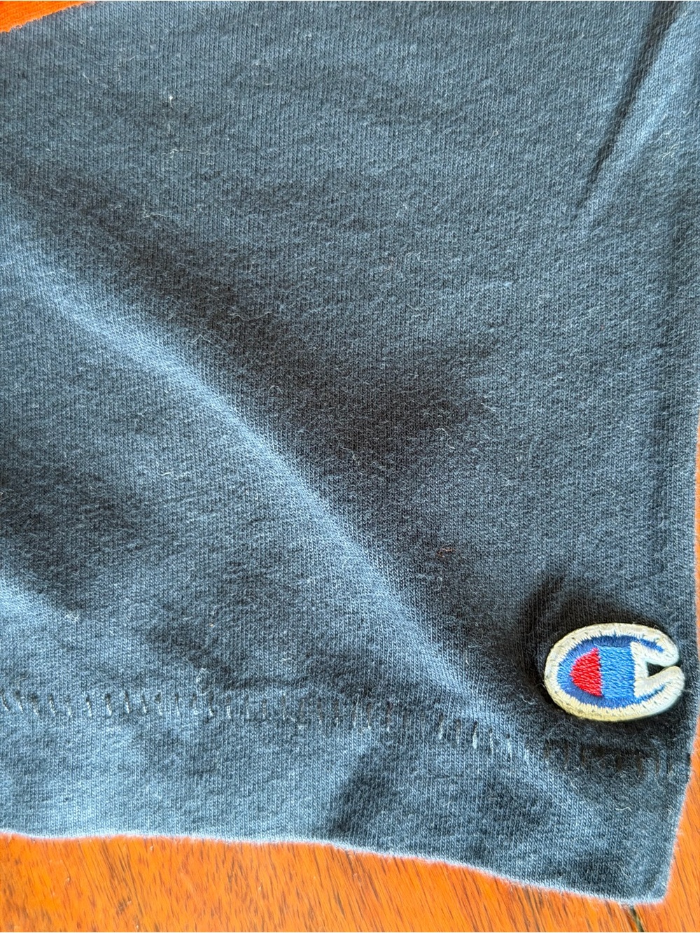 Champion Women’s Colorblock Crop Top in Orange, Navy & White Size S - Picture 5 of 7